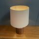 Teak table lamp by Kirk Copenhagen Denmark 1970s