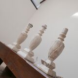 Mid-century white marble swedish table lamp