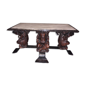 table basse à motif - marbre