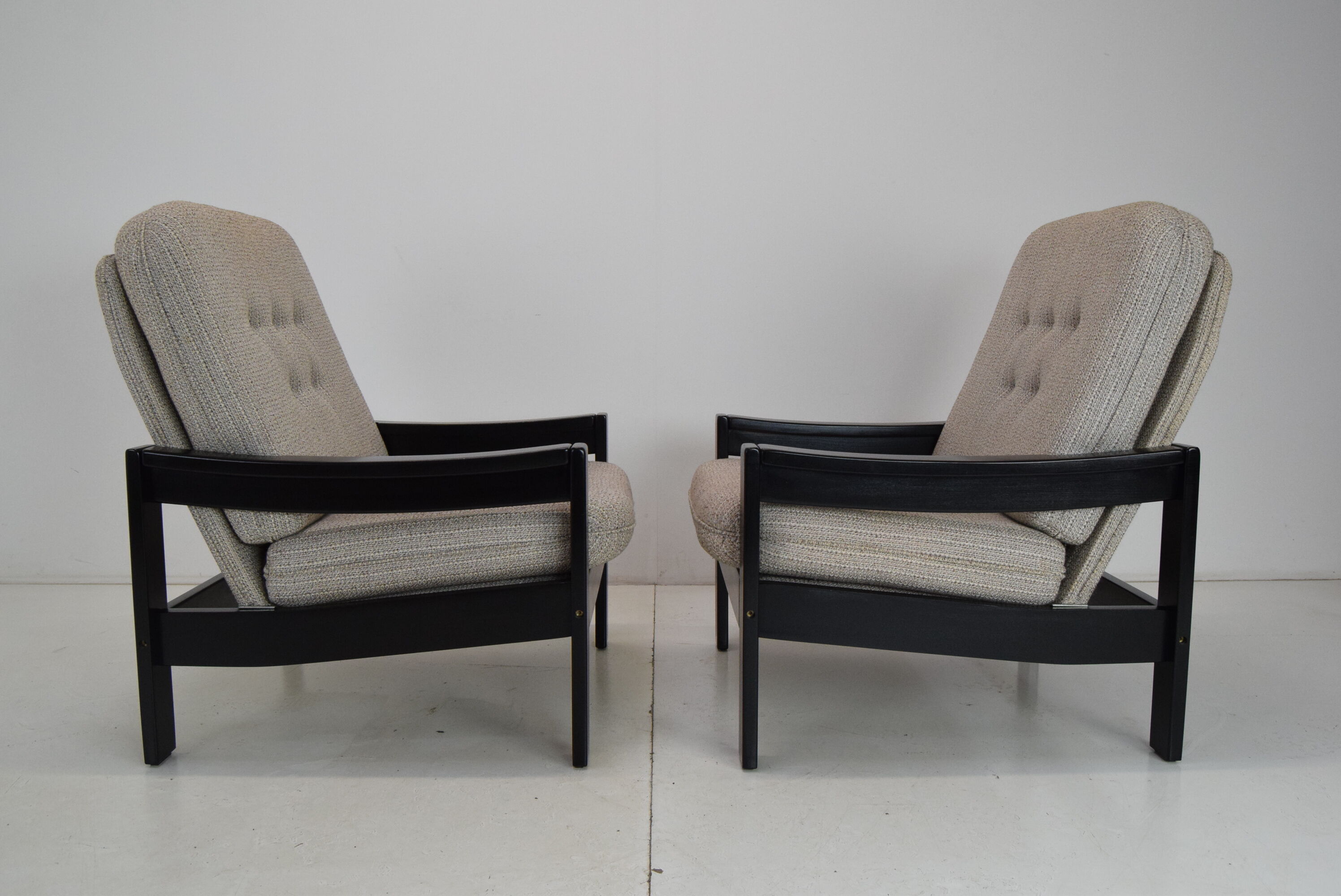 Pair of mid-century armchairs Leda Lux 1980's