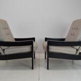 Pair of mid-century armchairs Leda Lux 1980's