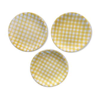 3 plates Salins France 1970