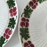 4 assiettes à dessert fruits d’été vintage