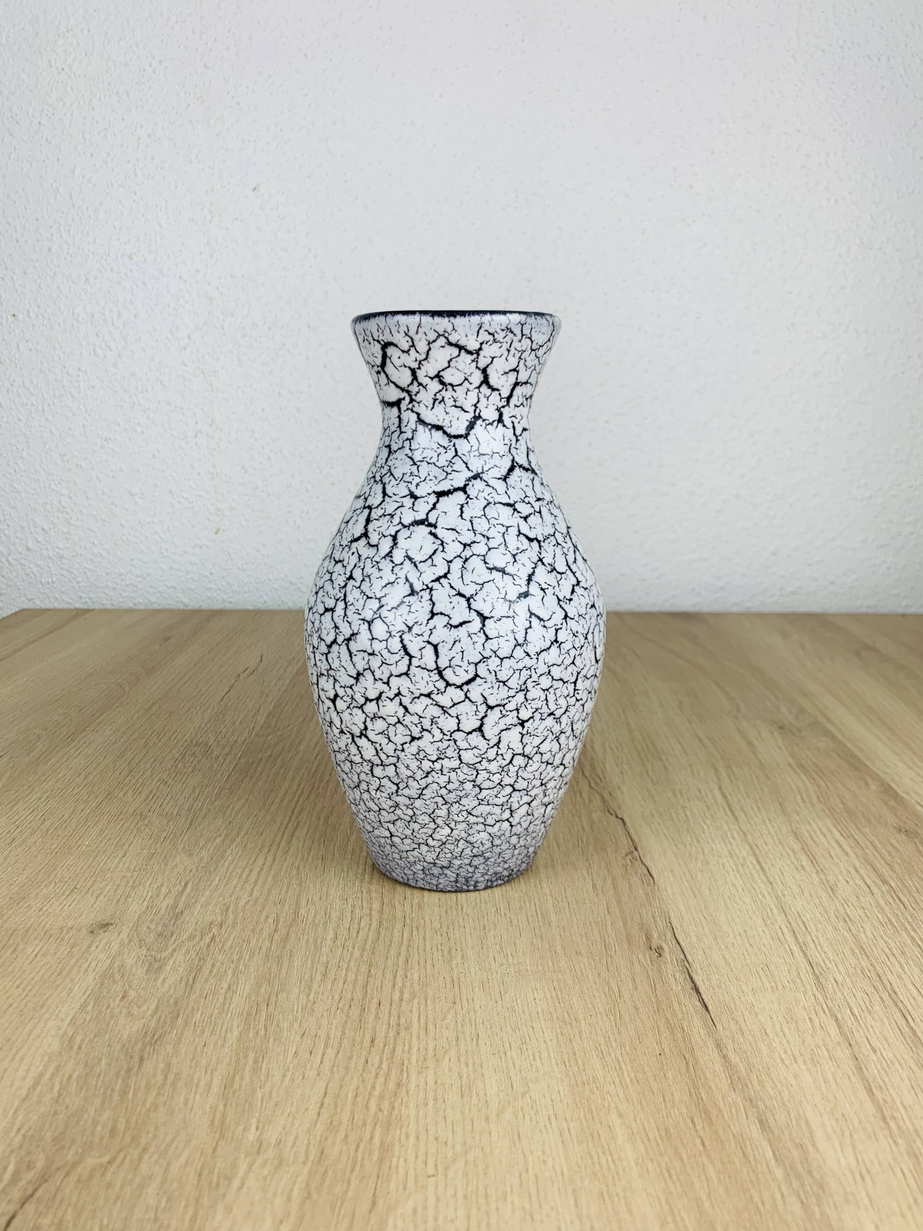Crinkled ceramic vase West Germany, 1960s