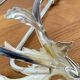 CANDLE HOLDER 3 Lights METAL Patinated Chrome