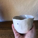 Porcelain bowl made with pinch technique
