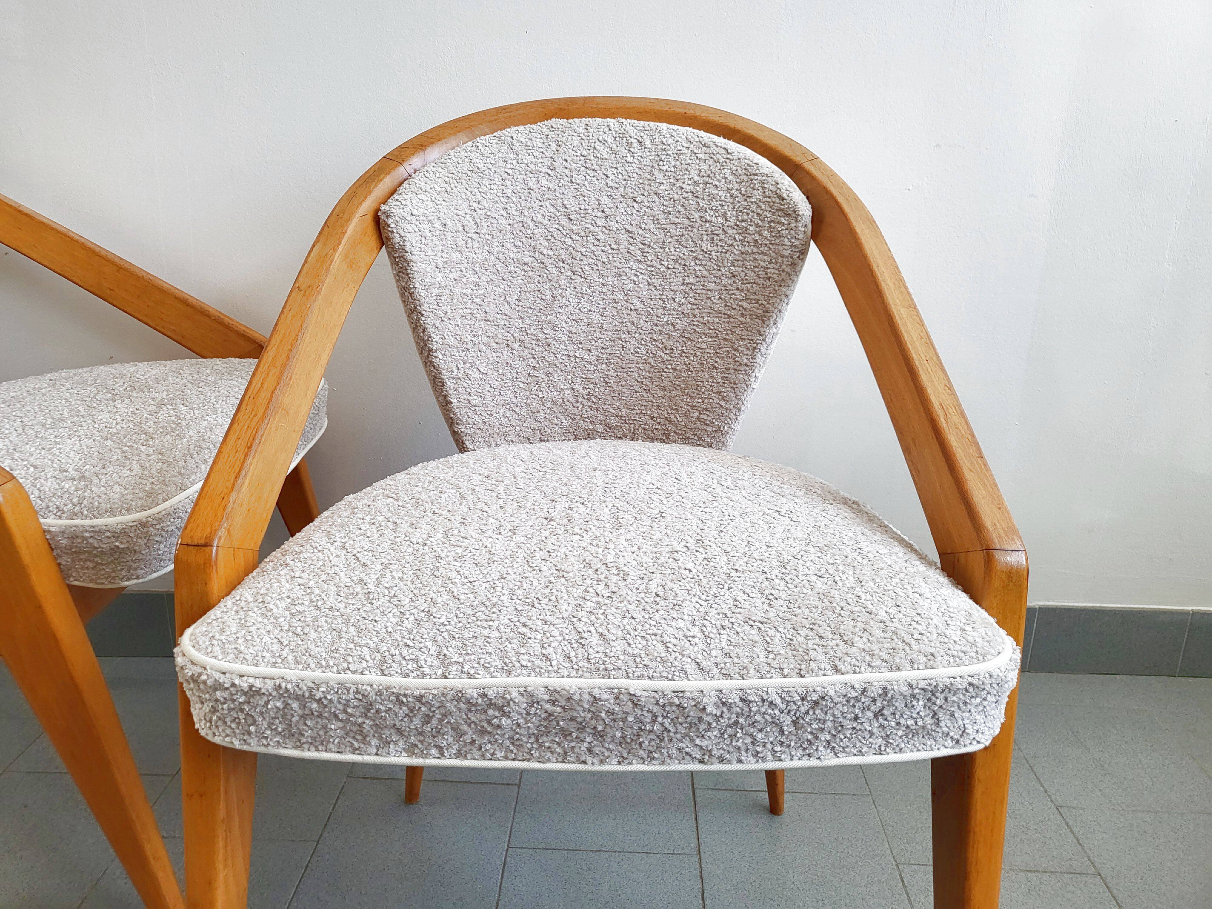 Set of 4 vintage chairs by Charles Ramos 1950