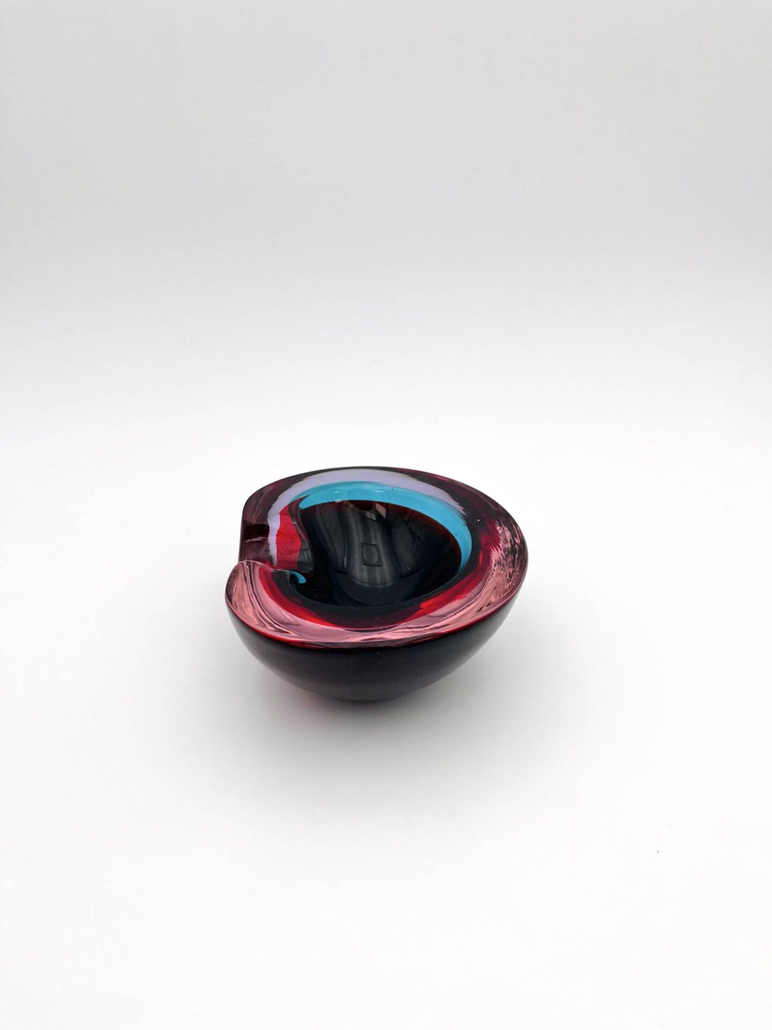Sommerso Flavio Poli Murano 1960 Ashtray Bowl