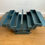 Blue metal toolbox