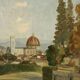 Peinture moderne signée Leonardo Stroppa, vue de Florence '900