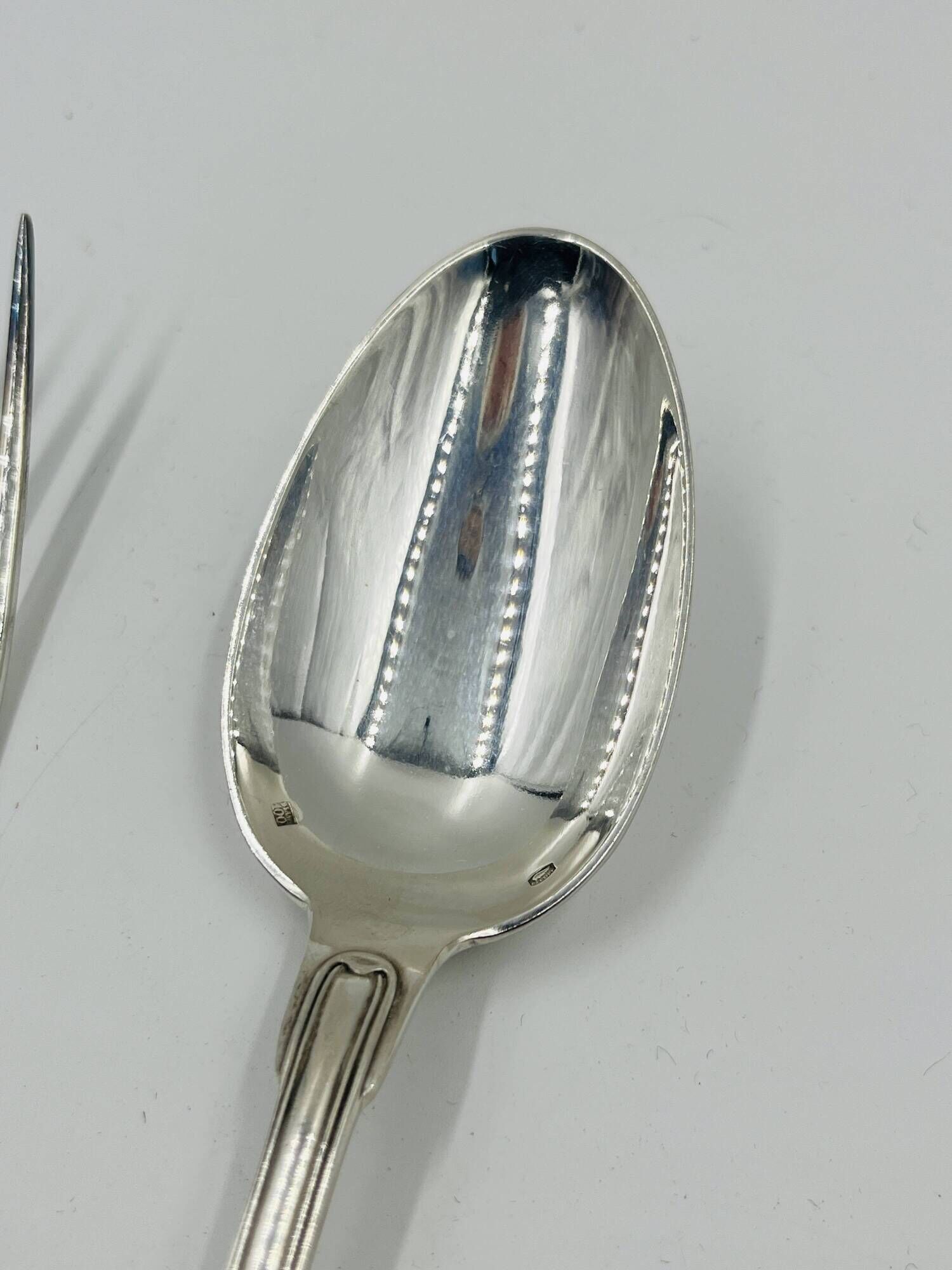 Silver-Plated Metal Cutlery Set Monogram F.B.