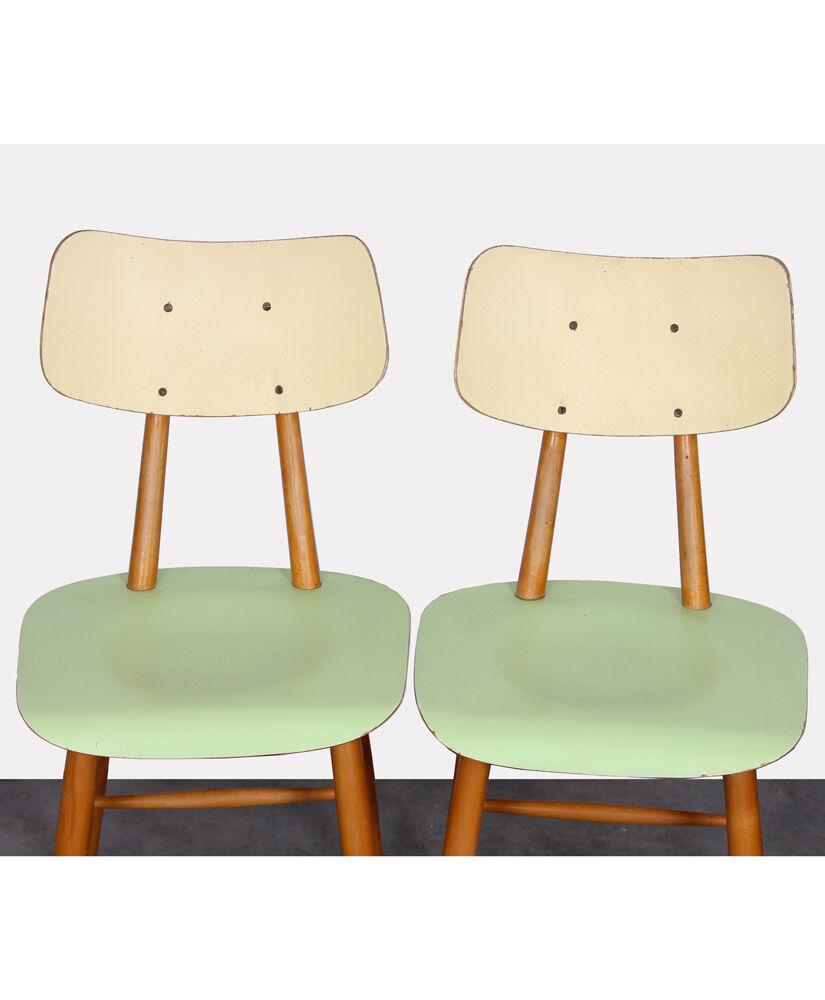 Paire de chaises vintage en bois, 1960