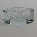 Cube/ Square shaped crystal ashtray Sevres France