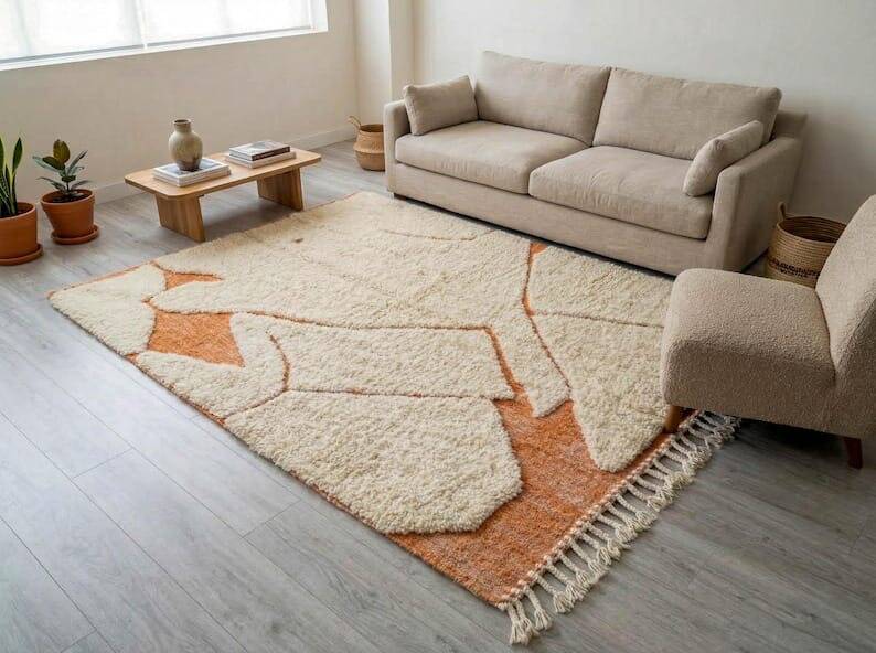 Handmade traditional Boujaad rug, size 200/300 cm.