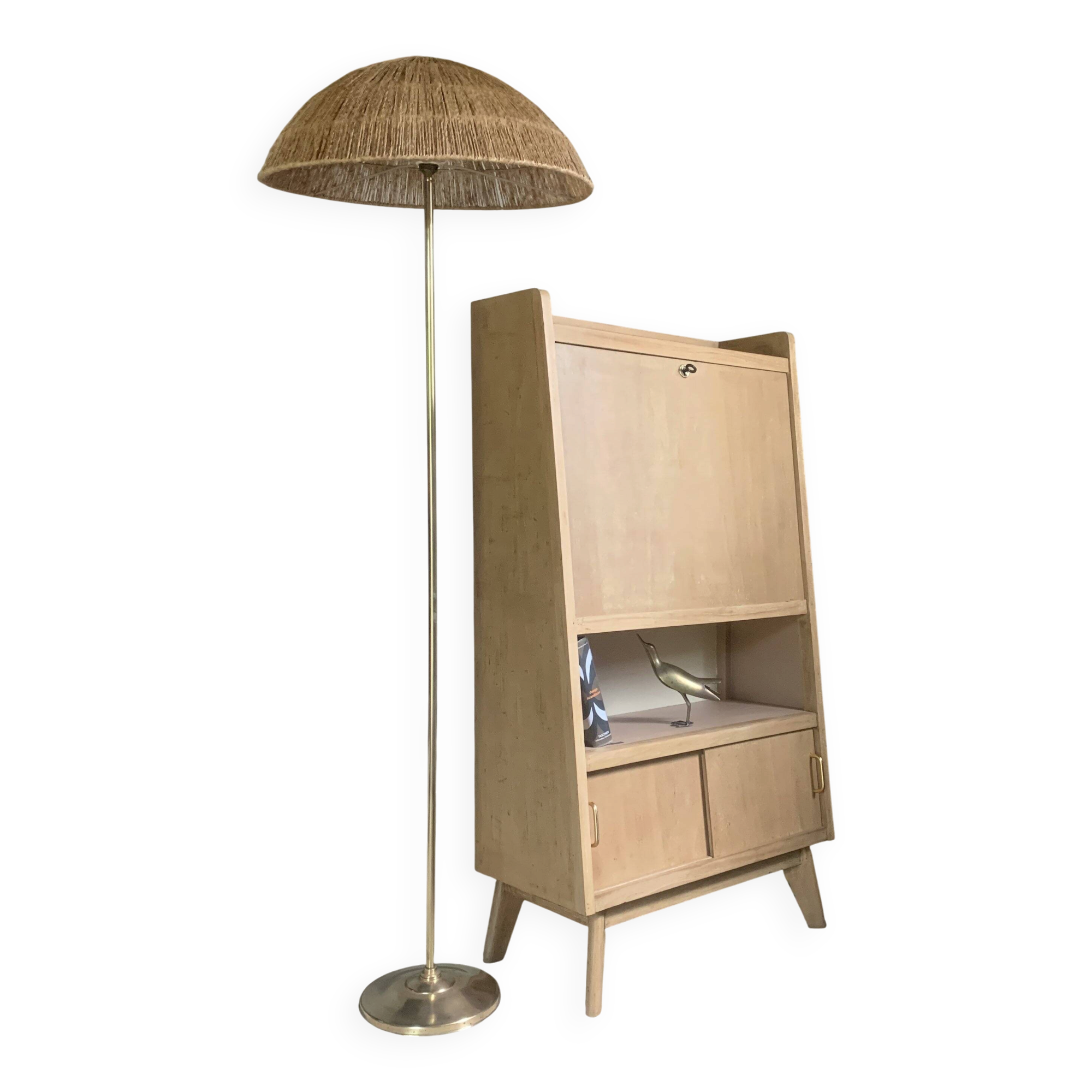 Vintage pyramid-shaped secretary desk library