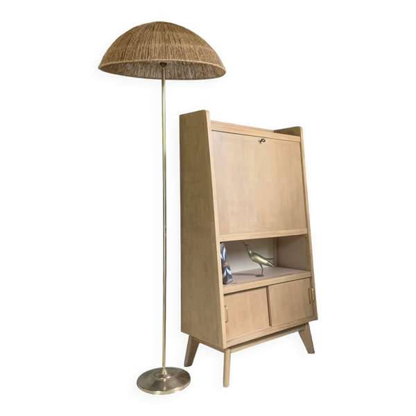 Bureau secrétaire bibliothèque vintage pyramidale