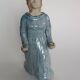 Vintage woman sculpture in glazed stoneware, signed.