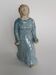 Vintage woman sculpture in glazed stoneware, signed.
