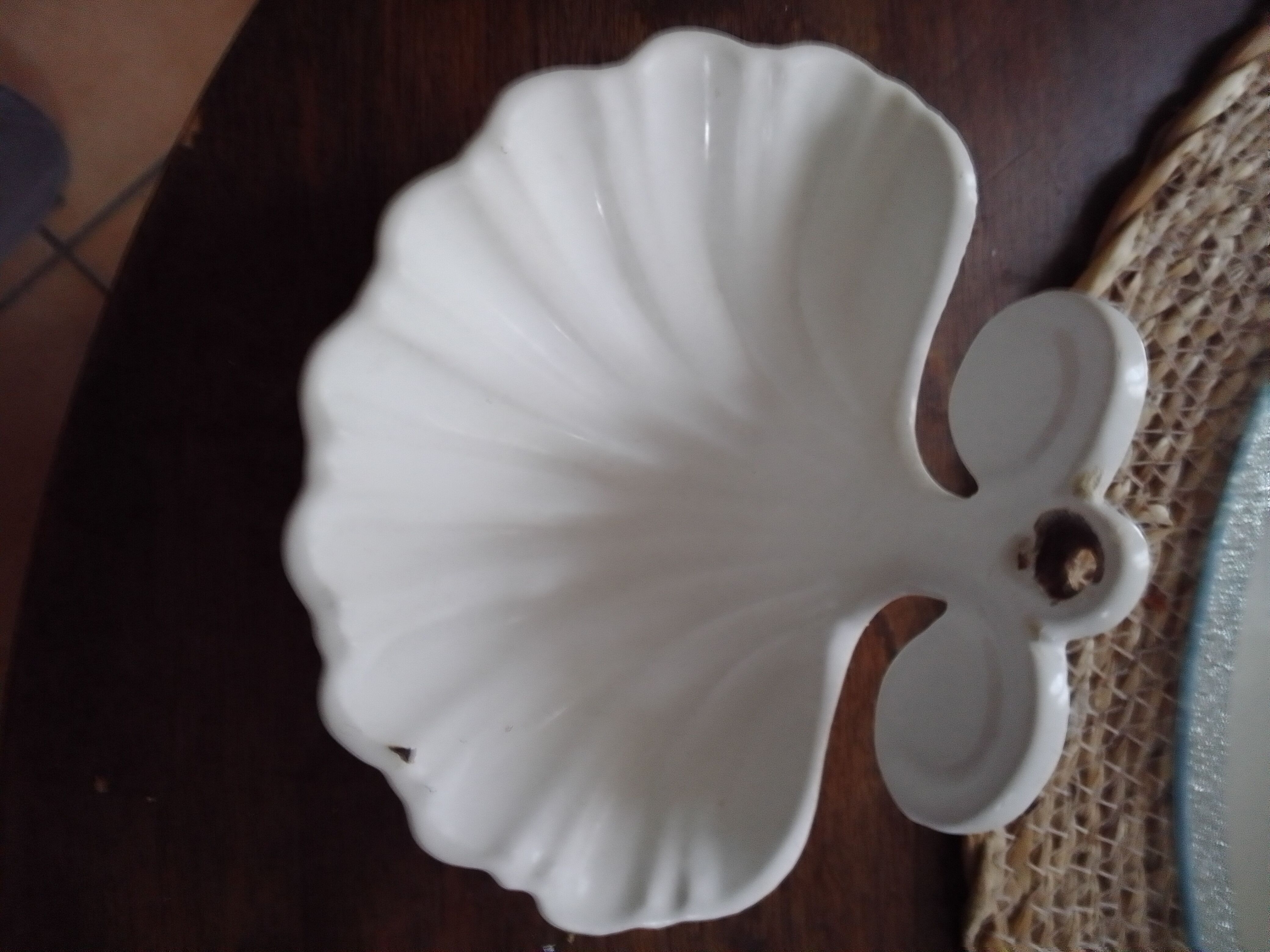 Enamelled cast iron soap dish