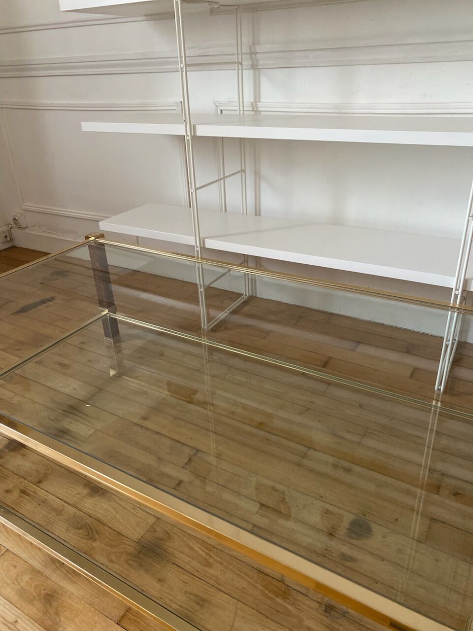 Table basse en verre Pierre Vandel