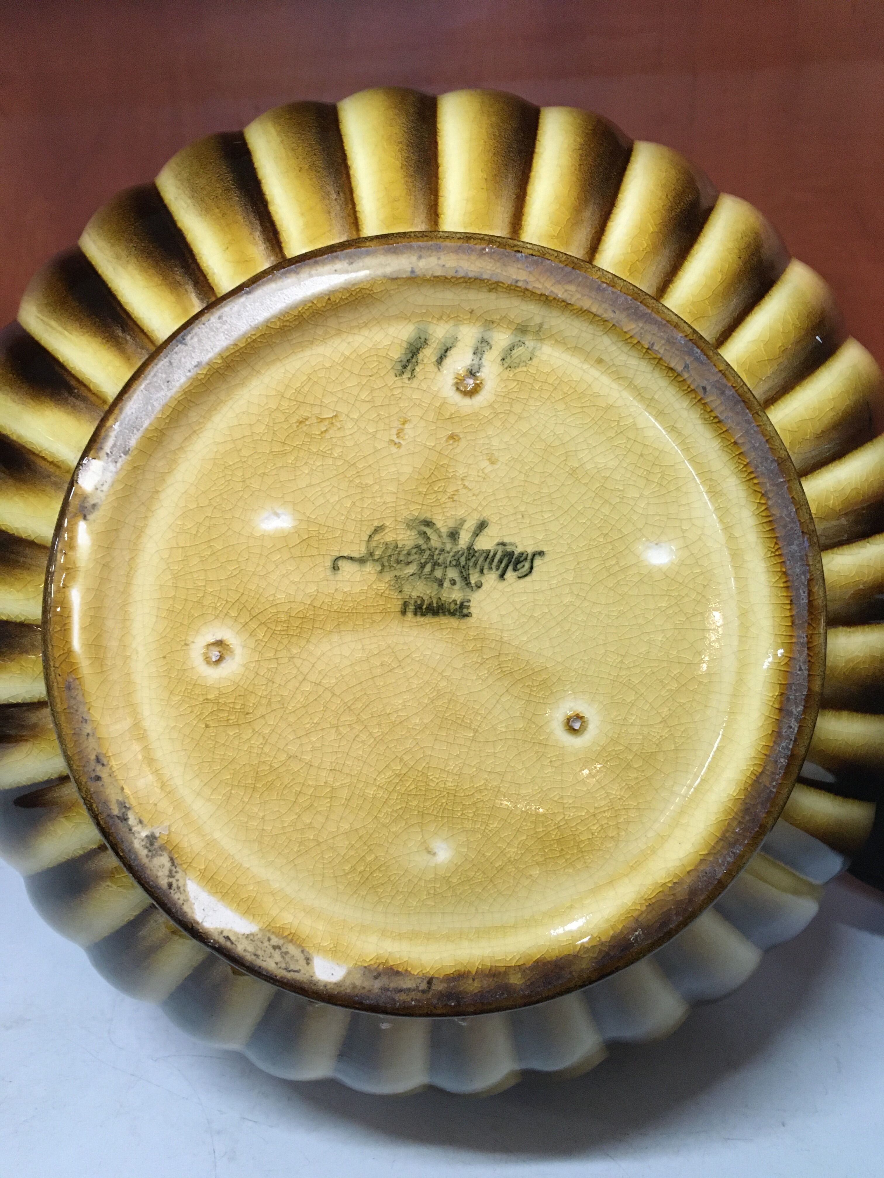 Pot cover in earthenware Sarreguemines