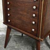 Empty silverware cabinet / vintage cutlery cabinet on tapered legs – year
