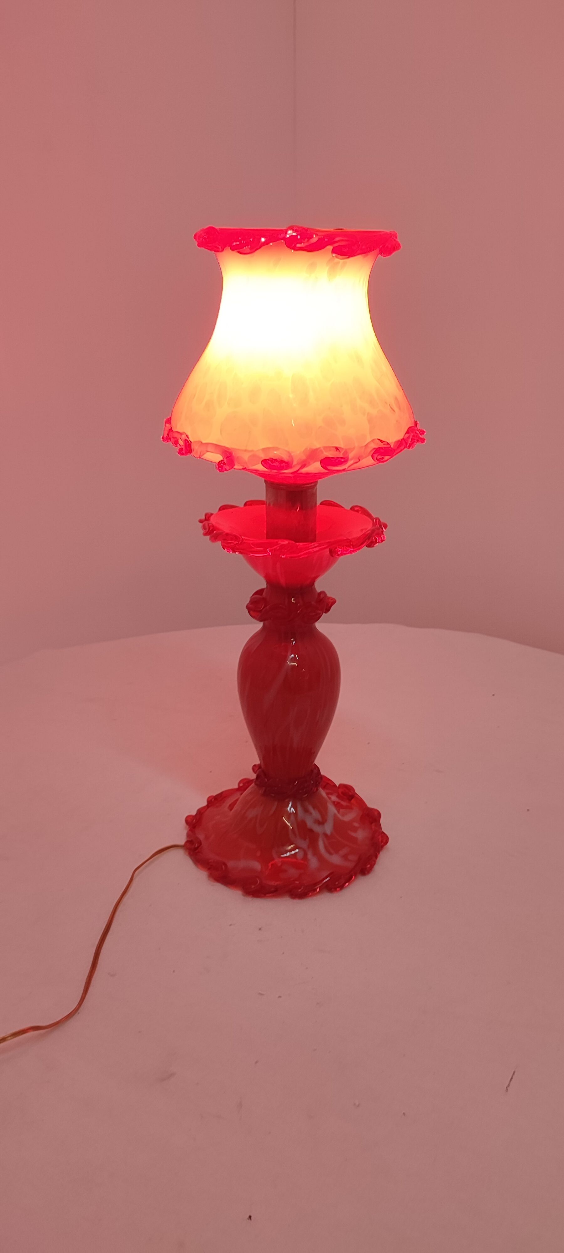 Murano glass table lamp. Italy, 1980