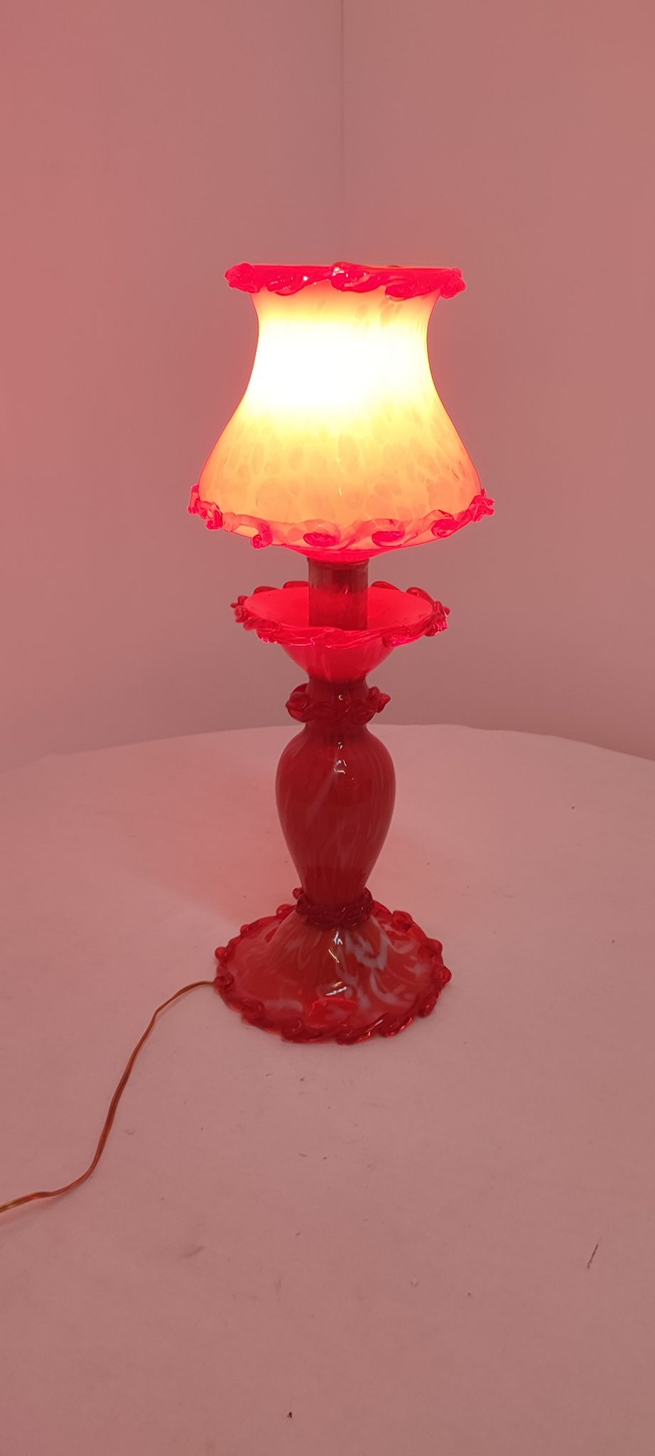 Murano glass table lamp. Italy, 1980