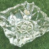 1970s Ashtray Cut and chiseled glass