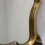 Old mirror in gilded wood 40 x 30 cm