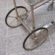 Vintage brass and glass bar trolley