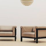 Paire de fauteuils de Jules Wabbes, Livourne-Série 800 Luxe édité par Bullo