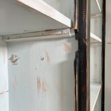 Display cabinet in patinated wood