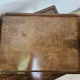 1930s art decò tray by fada in wood and metal