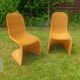 Pair of rattan chairs in the style of Verner Panton