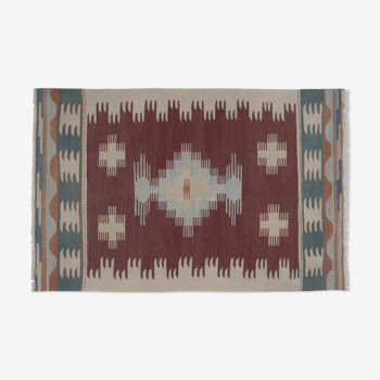 Tapis turc anatolien kilim années 1970 112 x 176 cm