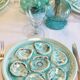 Set of 6 handmade concrete oyster plates