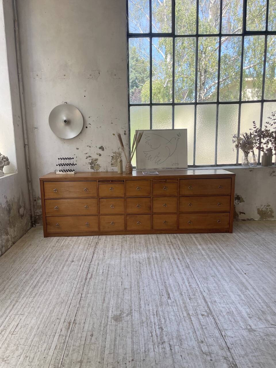 XXL golden oak craft furniture from the 50s