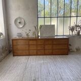 XXL golden oak craft furniture from the 50s