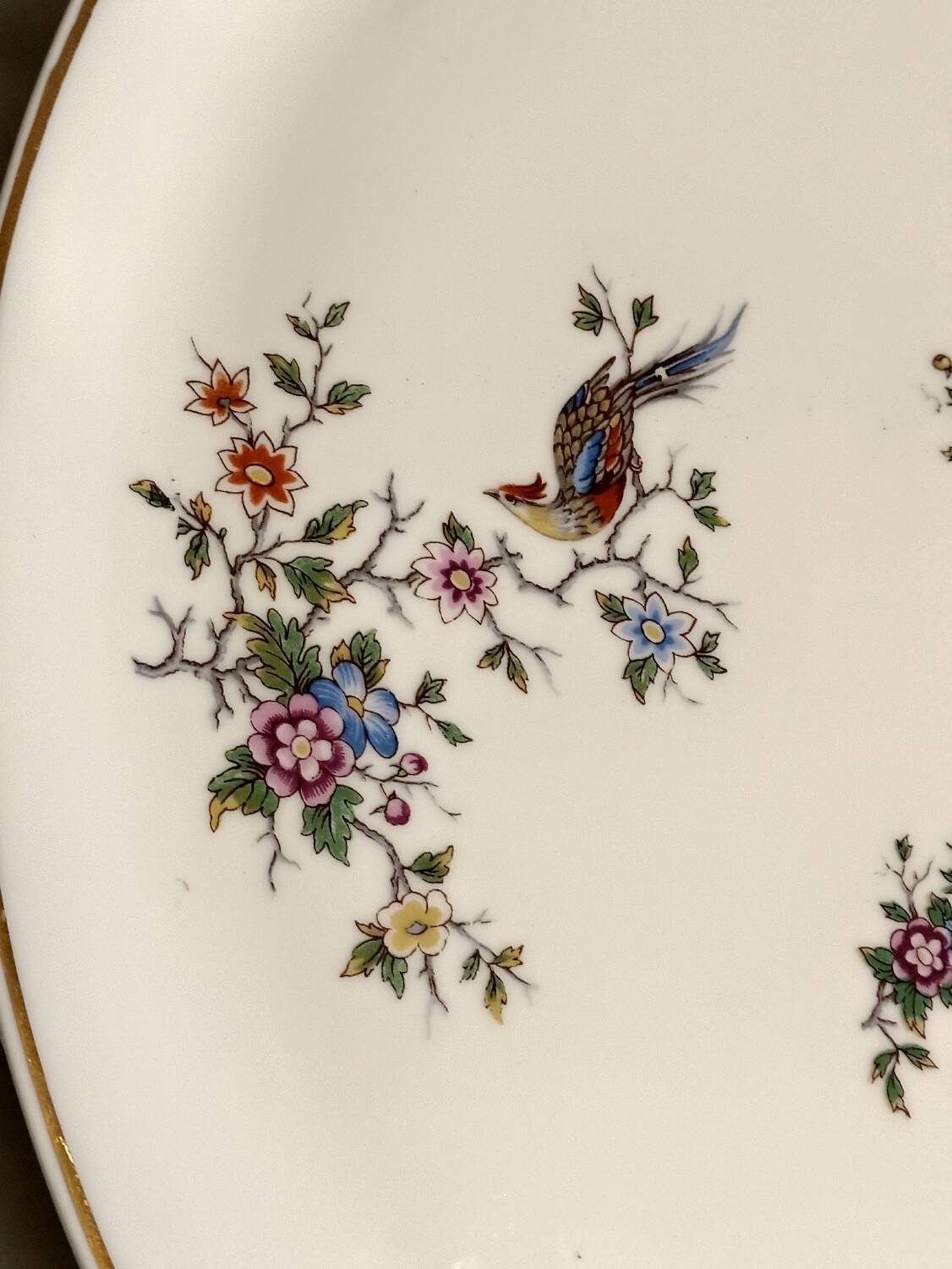 Oval Limoges porcelain dish