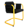 Postmodern cantilever armchair with a yellow tubular frame, Italy, 1970s.