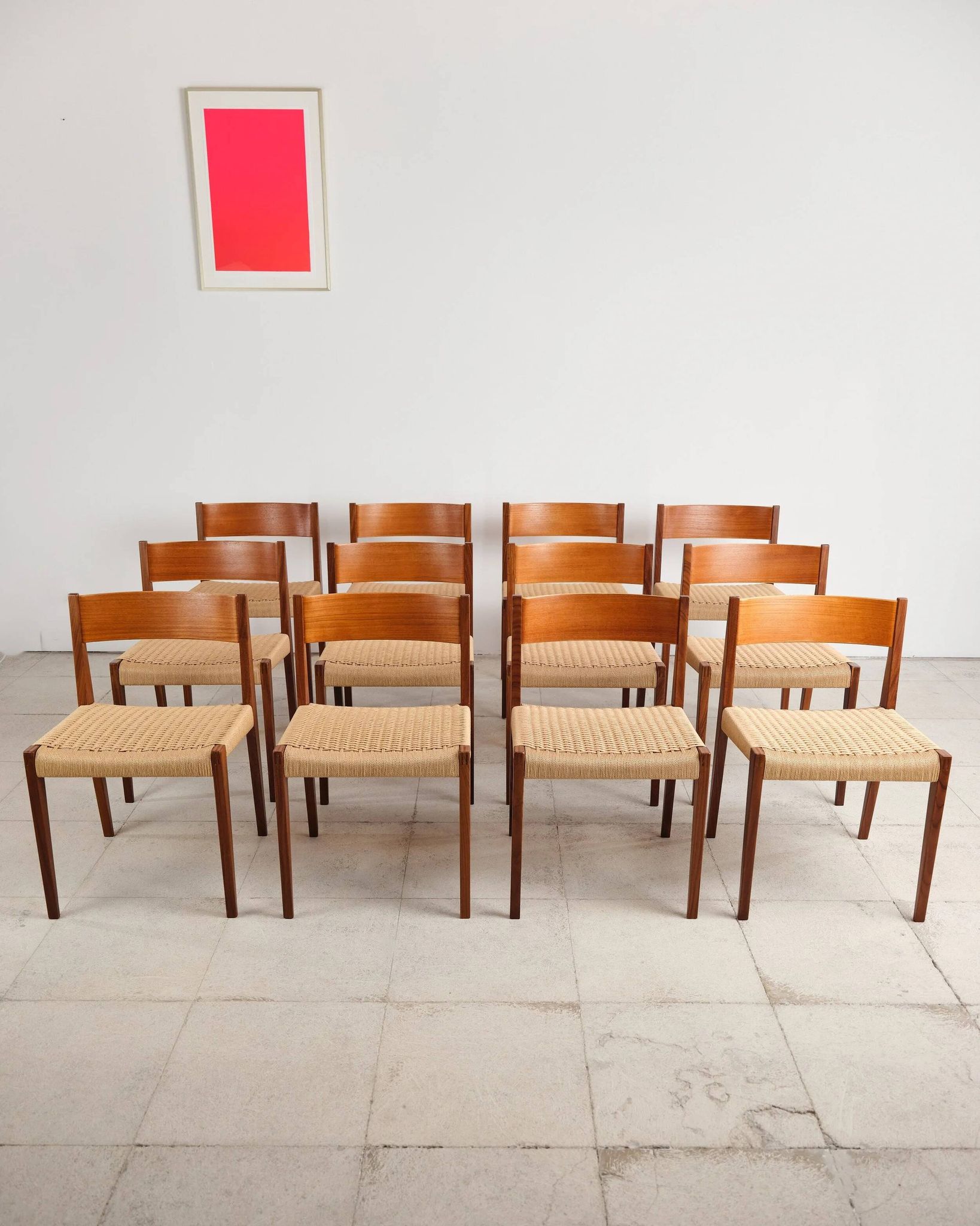 Set of 12 Pia chairs by Poul Cadovius, Denmark, 1950s