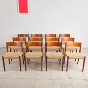 Set of 12 Pia chairs by Poul Cadovius, Denmark, 1950s