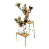 Metal and wood stepladder