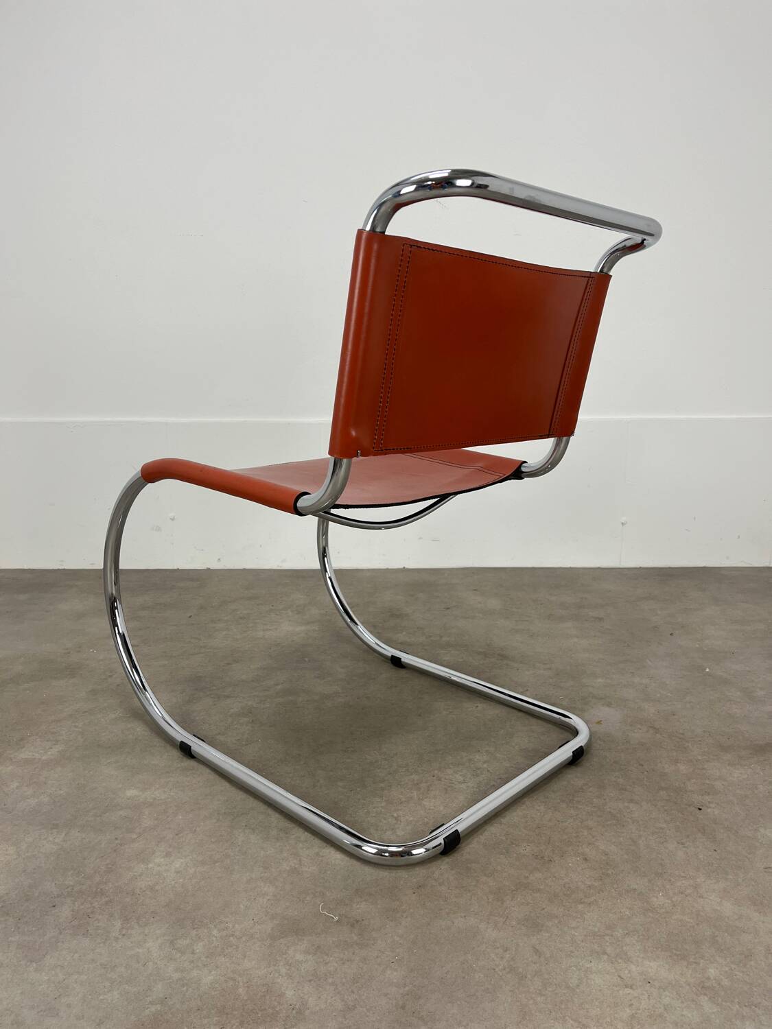 MR10 Mies Van Der Rohe chair, leather, 1980s