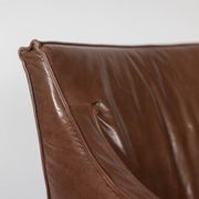 Lintello. Pair of camel leather armchairs. 1970s.