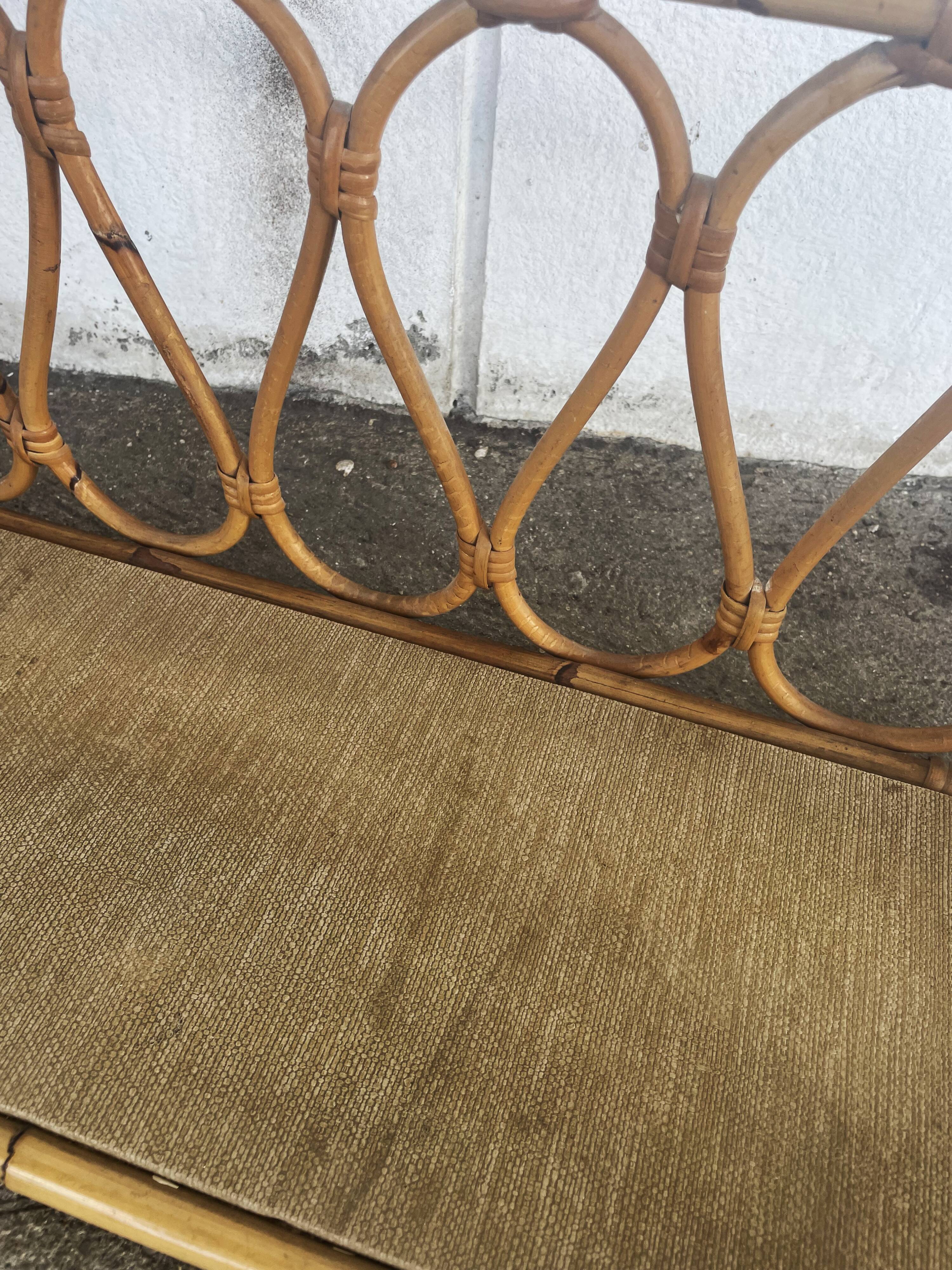 Vintage rattan shelf