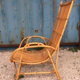 Low seated rattan chair