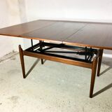 Lifting coffee table Smorrebrod 1960's