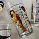 Verres à décor d’oiseaux